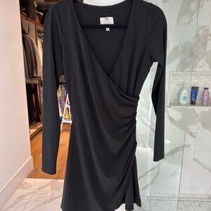 Cinq a sept fitted black mini dress in small